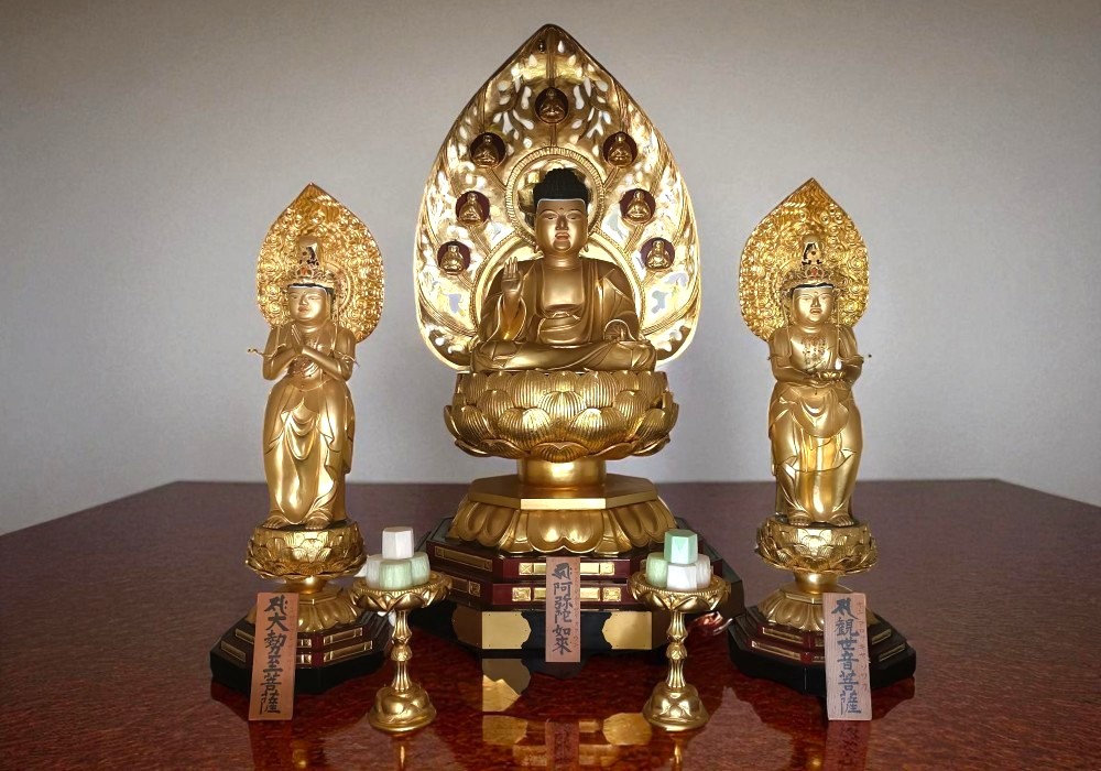 真福寺の阿弥陀三尊像｜阿弥陀如来と観音・勢至菩薩